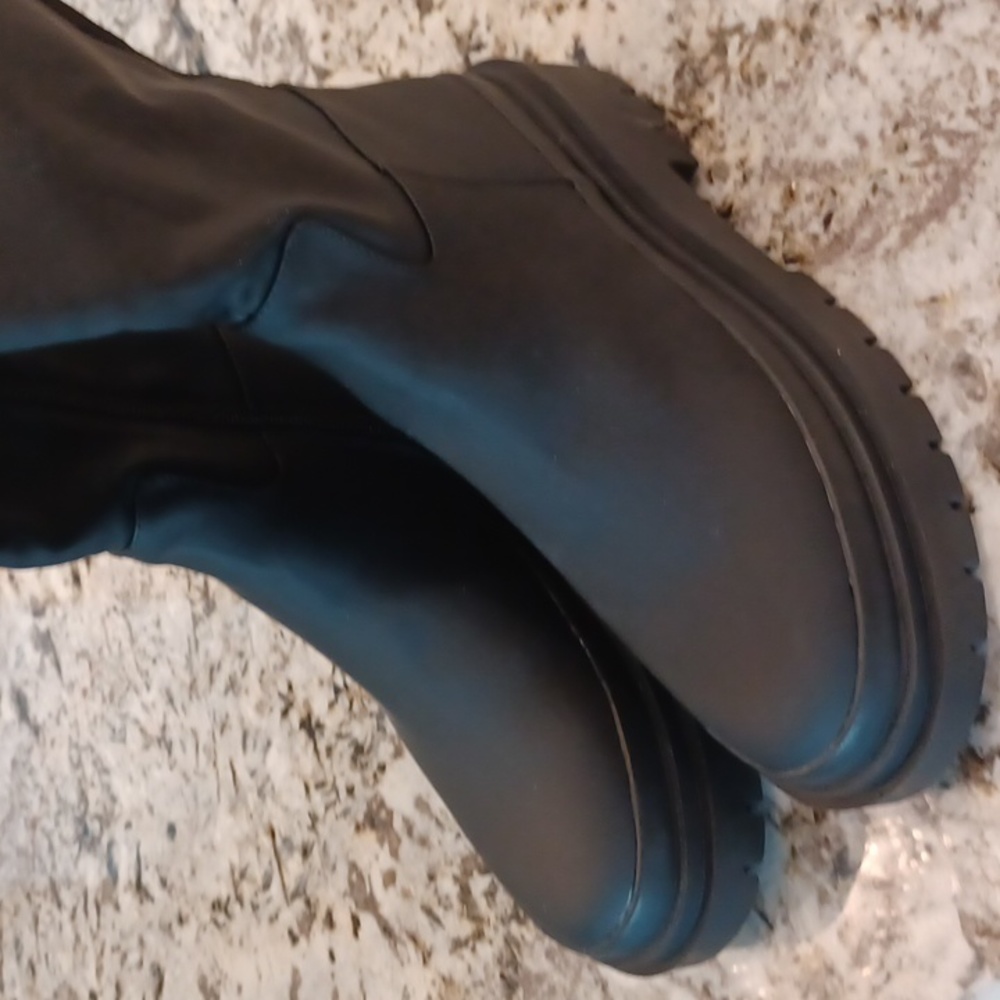 Steve Madden Women's Macall Fashion Lug Sole Knee Boot Size 11 Black NEW - Picture 6 of 12